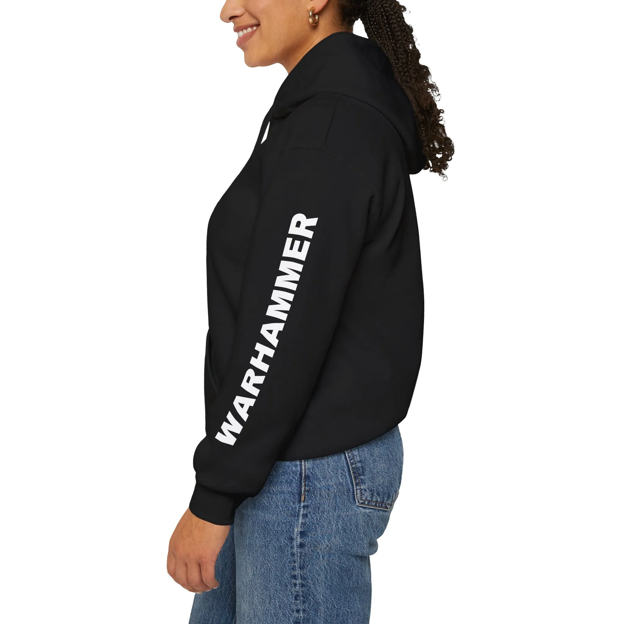 Warhammer 40K Ultramarines Hoodie Sleeve Print, Gamer Fan Unisex Sweatshirt, Sleeve Print Design, Gaming Gift, Warhammer Hooded Top