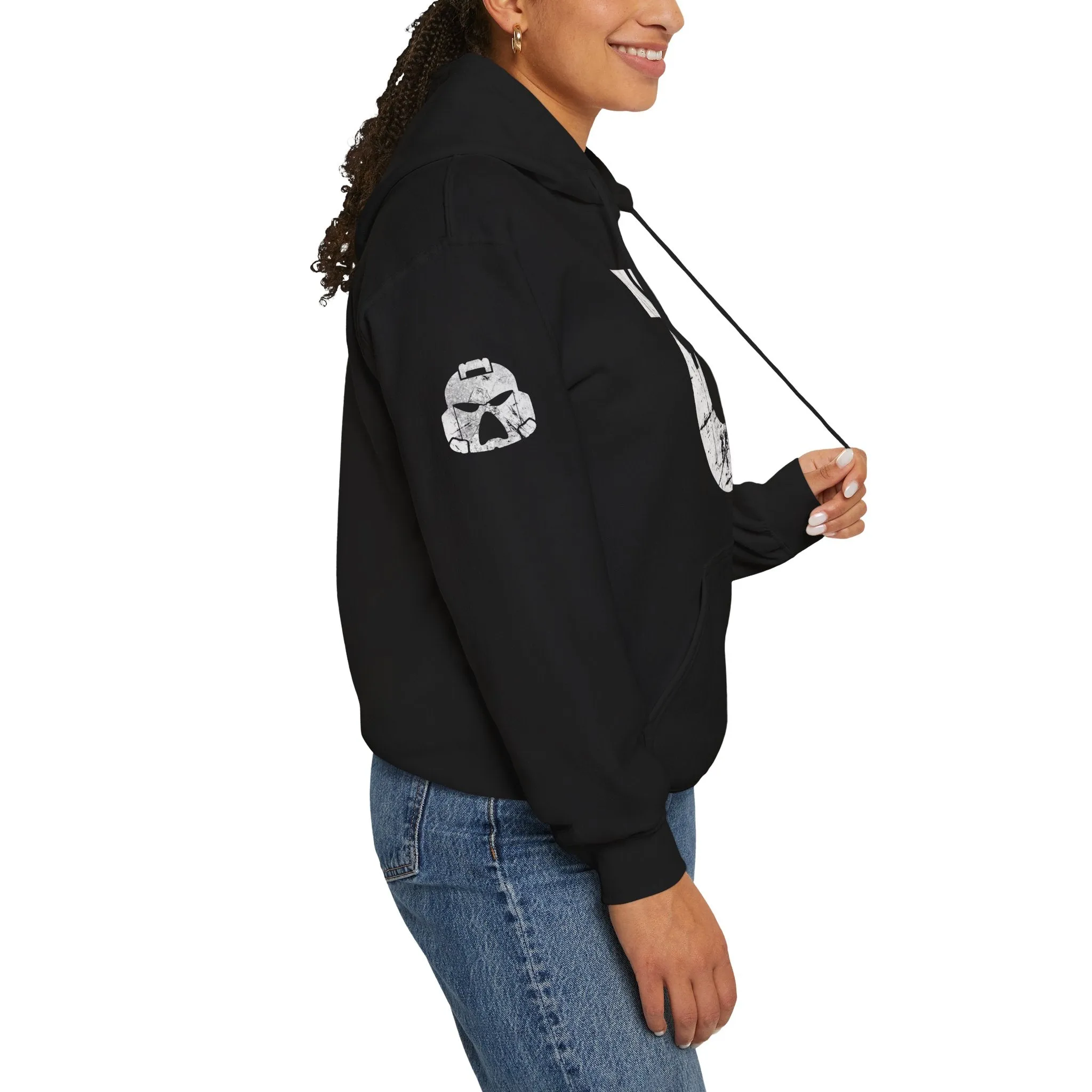 Warhammer 40K Ultramarines Hoodie Sleeve Print, Gamer Fan Unisex Sweatshirt, Sleeve Print Design, Gaming Gift, Warhammer Hooded Top
