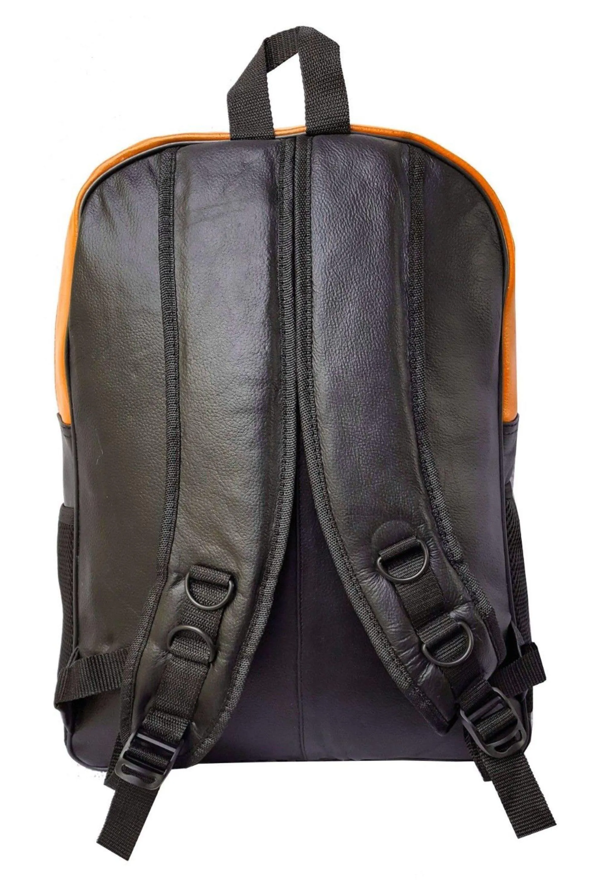 Warrior Gears® Leather Motorcycle Cycling Backpack Expandable Rucksack - Orange