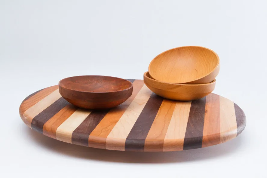 Wood Lazy Susan for Charcuterie and Cheese